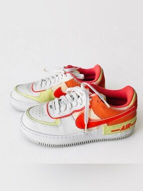 Nike Air Force 1 Shadow White Magic Ember Lime Women’s 9.5 EUC